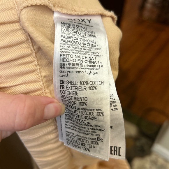 Roxy Precious Cargo Pull on wide leg pant LG surfer beach coastal casual pockets - Picture 8 of 8